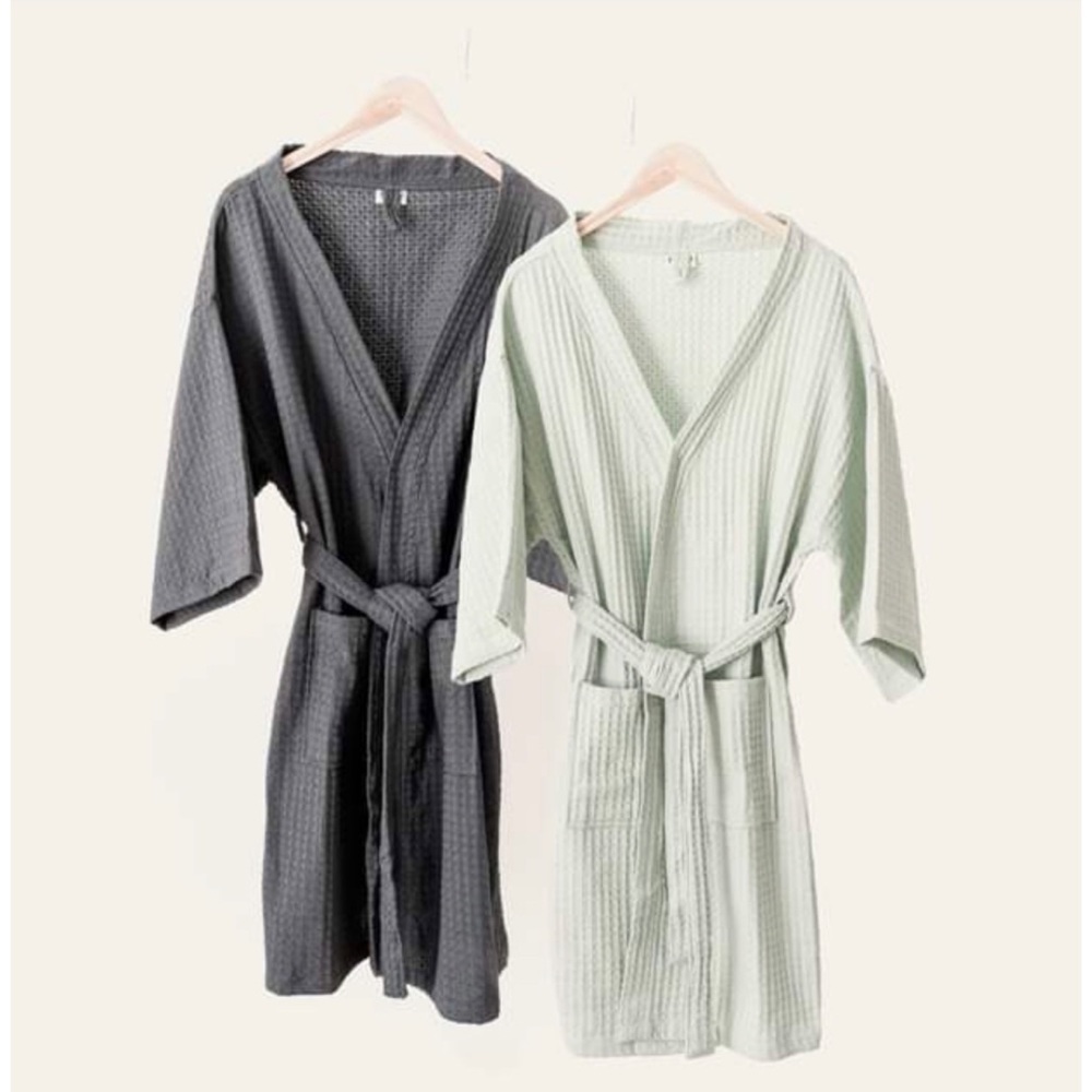 Brand new in packaging Bathen Waffle Robe in mint